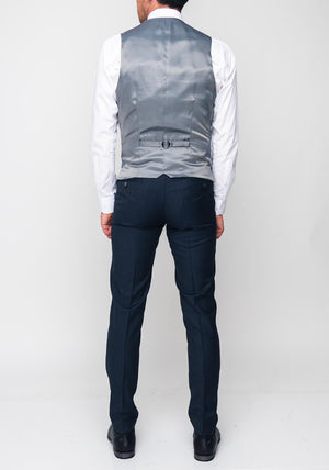 Remus Uomo Lovati X-Slim Wool Blend Three Piece Suit, Grey & Navy
