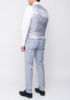 Remus Uomo Lazio Wool Blend Stretch Three Piece Suit, Ice Blue