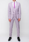 Remus Uomo Lazio Wool Blend Stretch Three Piece Suit, Lilac