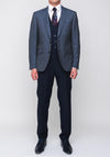 Remus Uomo Palucci Woven Tapered Fit Three Piece Suit, Navy