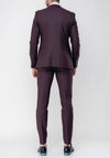 Remus Uomo Lazio Wool Blend Stretch Three Piece Suit, Burgundy
