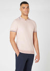 Remus Uomo Slim Fit Fine Knit Polo, Pink