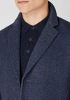 Remus Uomo Quinn Wool Rich Tailored Coat, Navy