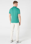 Remus Oumo Tapered Fit Ribbed Collar Polo Shirt, Forest Green