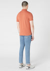 Remus Oumo Tapered Fit Ribbed Collar Polo Shirt, Rust