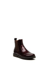 Ricosta Dallas Brogue Stitch Patent Chelsea Boots, Wine
