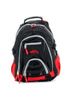 Ridge 53 Bolton Backpack Schoolbag, Black and Red