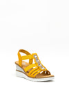 Rieker Womens Diamante Wedged Sandals, Yellow