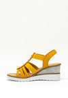 Rieker Womens Diamante Wedged Sandals, Yellow