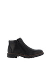 Rieker Mens Side Zip Boot, Black