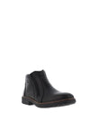 Rieker Mens Side Zip Boot, Black