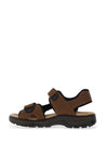 Rieker Mens Extra Wide Fit Velcro Sandals, Brown