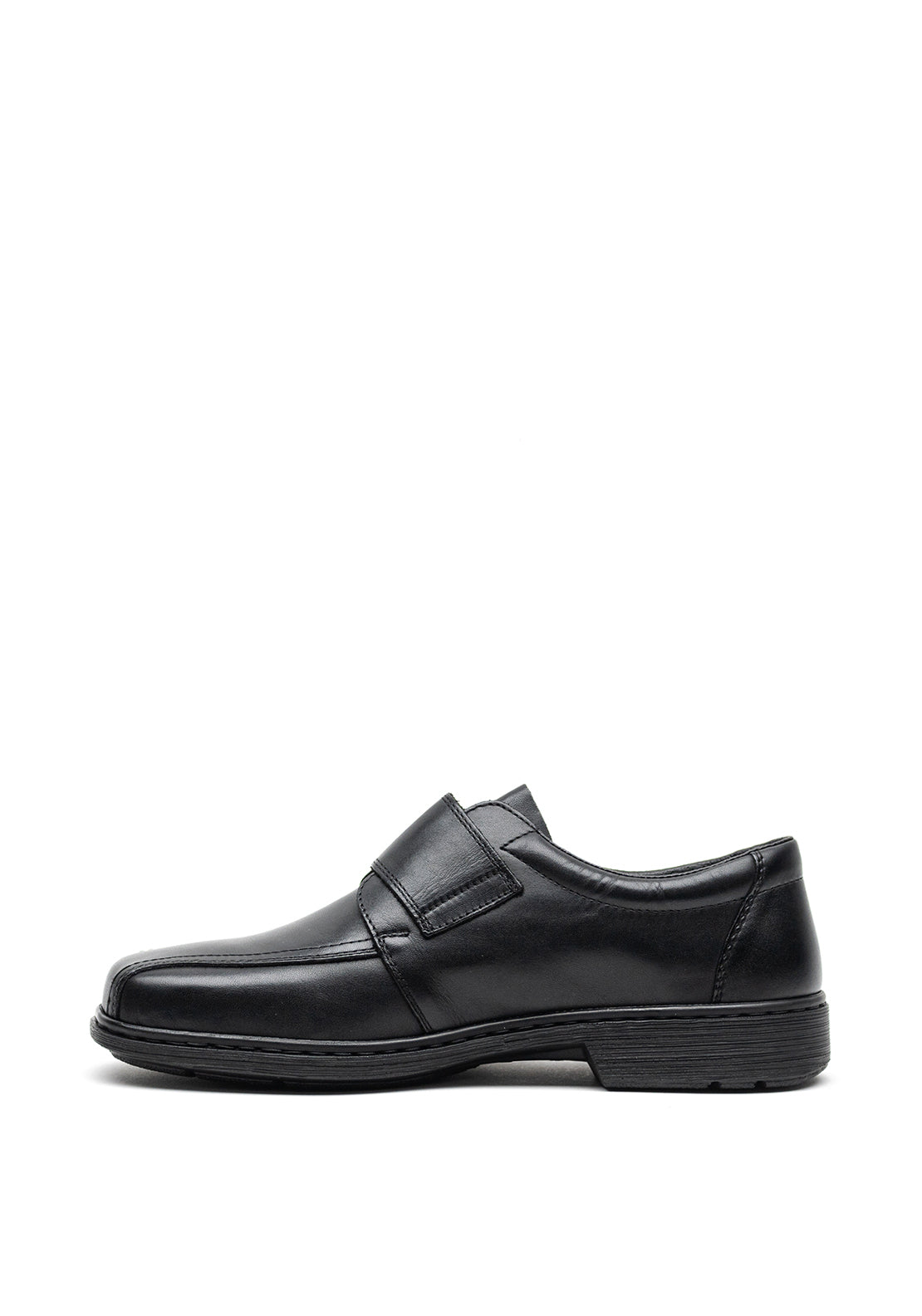 Rieker Mens Extra Wide Leather Shoe, Black