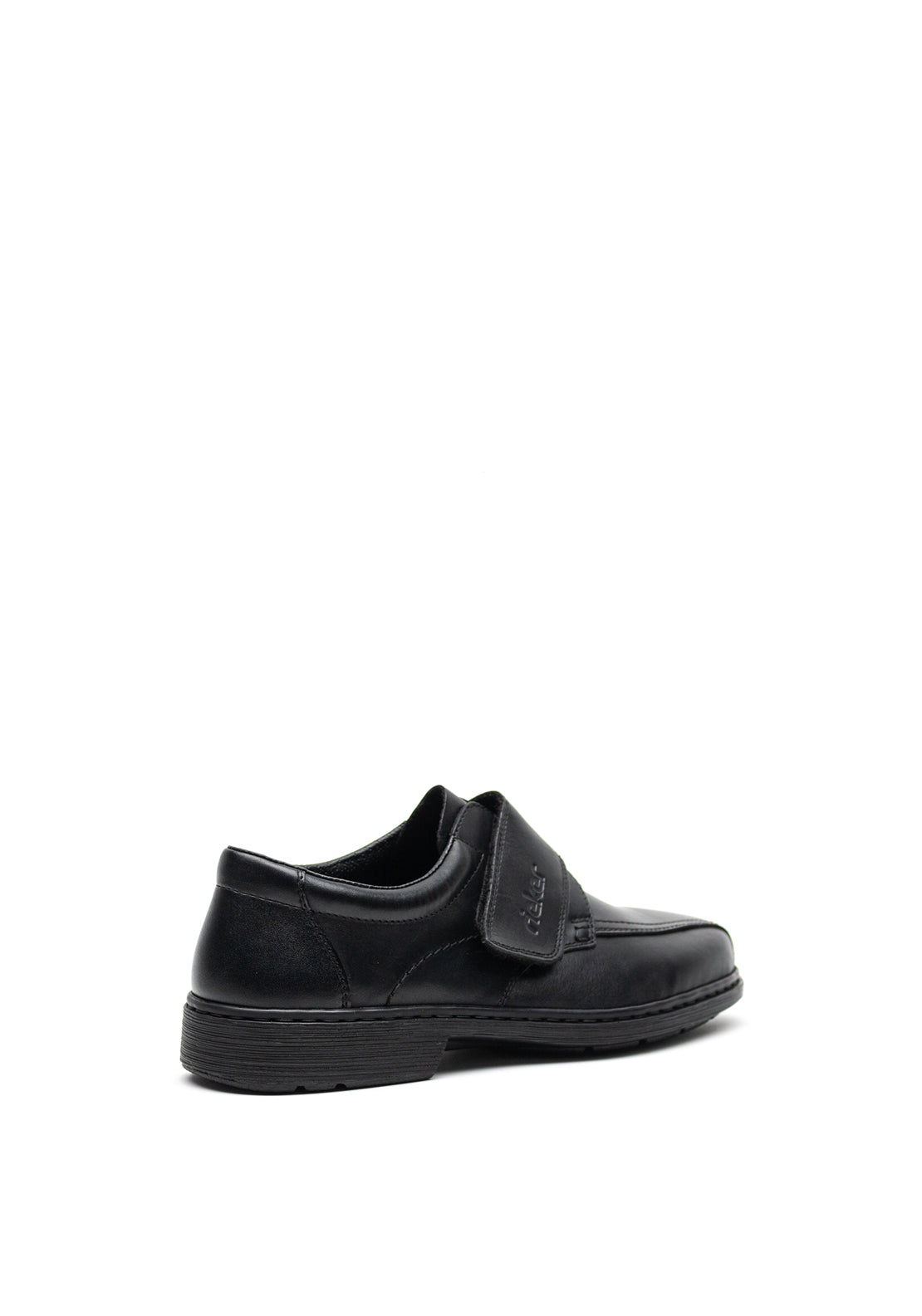 Rieker Mens Extra Wide Leather Shoe, Black