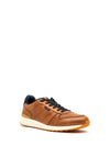 Rieker Mens Leather Trainers, Brown