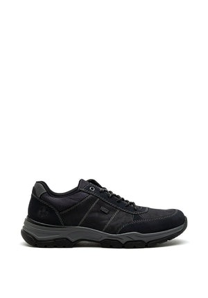 Rieker Mens Nubuck Shoe, Black