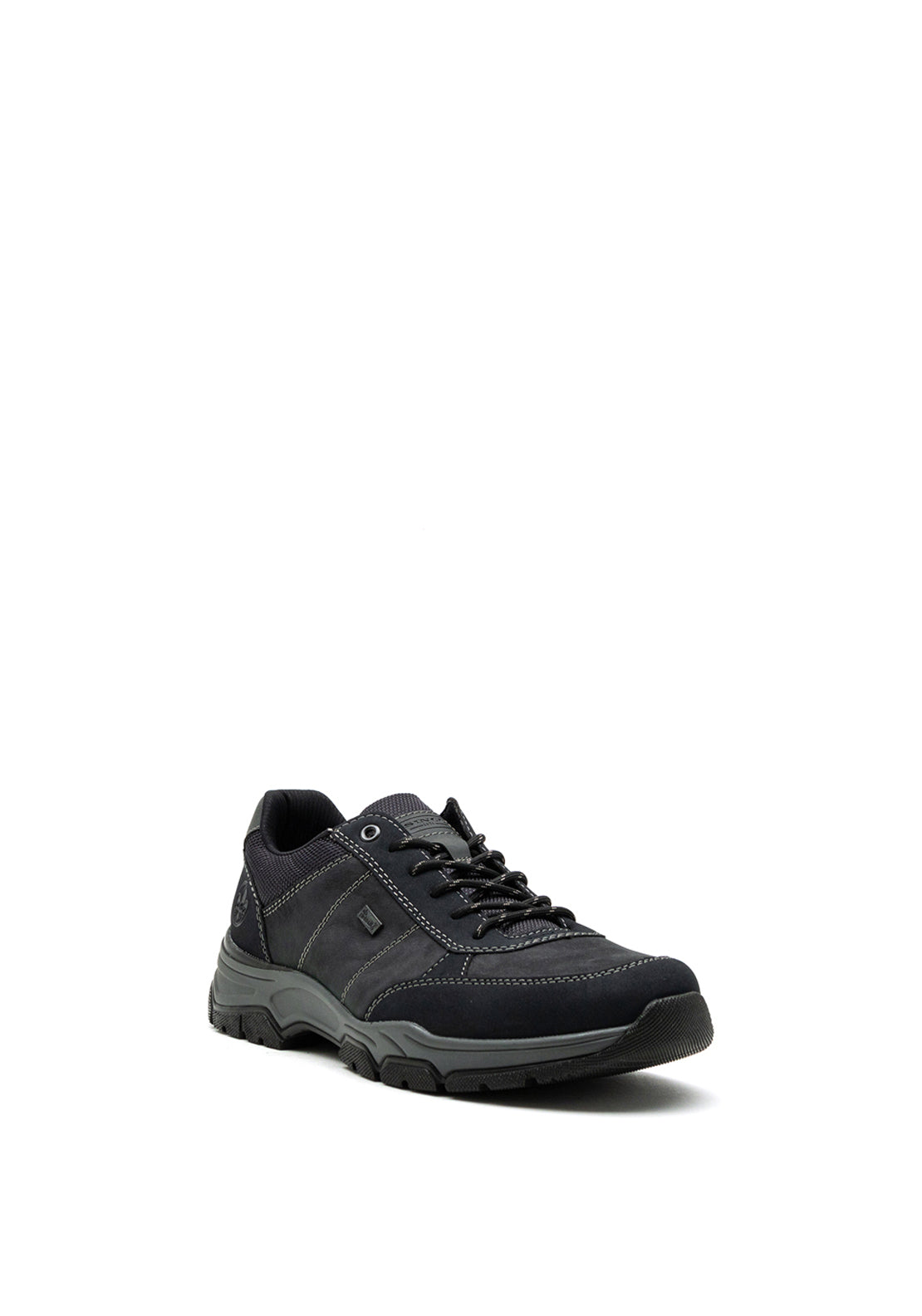 Rieker Mens Nubuck Shoe, Black
