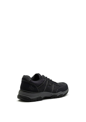 Rieker Mens Nubuck Shoe, Black