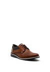 Rieker Mens Embossed Leather Shoe, Brown