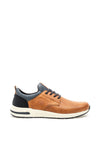 Rieker Casual Contrast Shoe, Tan & Blue