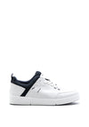 Rieker Mens Leather Mesh Cuff Trainers, White