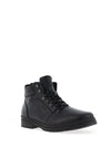 Rieker Mens Leather Lace Up Boot, Black