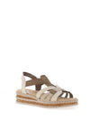Rieker Womens Strappy Lightweight Sandals, Beige Multi