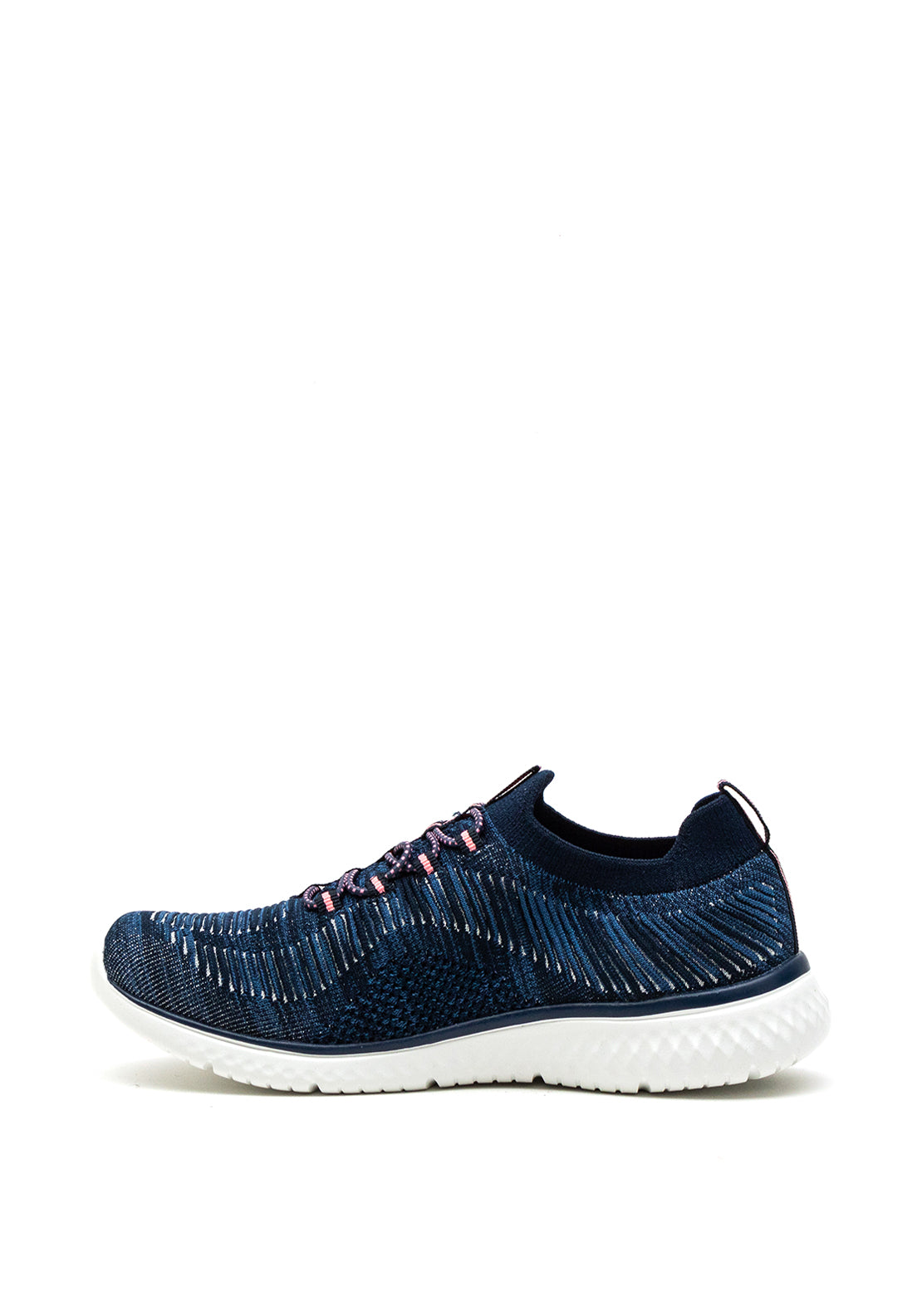Rieker Womens Memosoft Slip on Knit Trainers, Navy