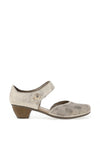 Rieker Womens Low Heeled Shoes, Champagne