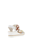 Rieker Floral Print Velcro Wedge Sandals, White