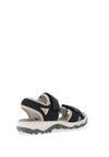 Rieker Womens Velcro Strap Sandals, Navy