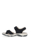 Rieker Womens Velcro Strap Sandals, Navy