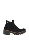 Rieker Womens Block Heel Chelsea Boots, Black