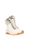 Rieker Evolution Leather Fur Cuff Boots, Off White