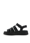 Rieker Womens Evolution Caged Sandals, Black