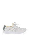 Rieker Womens Laser Cut Trainers, White