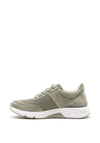 Gabor Womens Suede Mesh Rolling Soft Trainers, Green