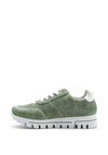 Rieker Womens Perforated Detail Trainer, Green