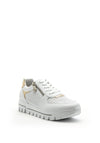 Rieker Womens Perforated Leather Chunky Trainer, White