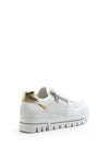 Rieker Womens Perforated Leather Chunky Trainer, White