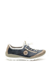 Rieker Womens Laser Cut Comfort Shoes, Navy