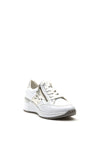 Rieker Womens Lace Up Wedged Trainers, White