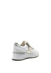 Rieker Womens Lace Up Wedged Trainers, White