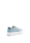 Rieker Womens Laser Cut Elastic Lace Zip Trainers, Blue