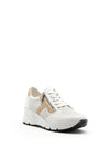 Rieker Womens Perforated Wedge Trainer, White