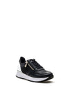 Rieker Womens Leather Zip Low Wedged Trainers, Navy