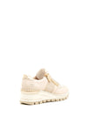 Rieker Womens Leather Gold Zip Wedge Trainers, Grey