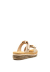 Rieker Womens Chain Slip on Sandals, Beige