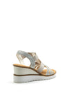 Rieker Womens Diamante Wedged Sandals, Silver