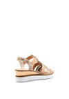 Rieker Womens Beaded Wedge Sandals, Blush Pink